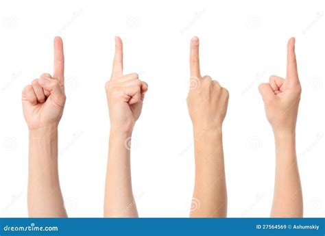 hand finger pointing stock image image  press thumb