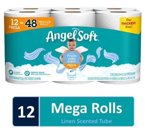 angel soft toilet paper linen  mega  regular rolls walmart