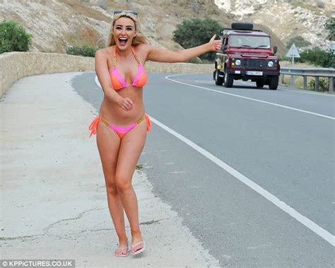 Love Island S Chloe Crowhurst Hitches A Ride In Hot Pink Bikini Daily