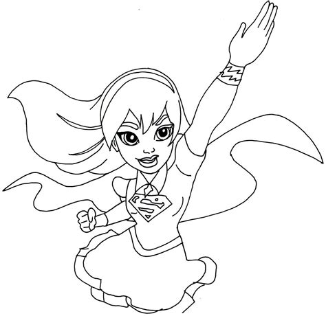 supergirl super hero high coloring page coloring pages super hero