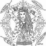Coloring Boho Pages Bohemian Printable Adult Color Colouring Sheets раскраска феи Blank Getdrawings Fairy Pattern раскраски Getcolorings Template Choose Board sketch template