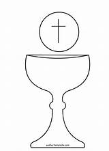Chalice Communion First Coloring Template Templates Printable Pages Banner Printables Sketch Para Comunione Host Da Prima Holy Sketchite Primeira Google sketch template