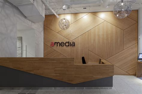 amedia interior architecture project  iark  modern reception desk reception desk design