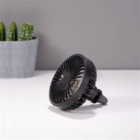 wholesale led car air outlet fan usb portable mini fan black  china