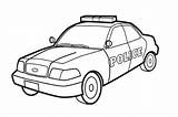 Police Pages Coloring Colouring Cars Clipart Car Library Clip Color sketch template