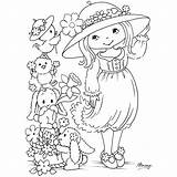 Coloring Pages Sarah Holly Hobbie Digi Colouring Drawings Kay Kids Key Stamps Cute Choose Board Overstock Hobbies Book Sold sketch template