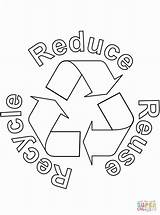 Recycle Recycling Reduce Reuse Coloring Pages Printable Bin Symbol Logo Drawing Kids Book Print Change Sheets Preschool Template Earth Battery sketch template
