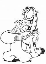 Garfield Eating Coloring Popcorn Pages Pop Corn Printable Para Supercoloring Color Colorear Crafts Handcraftguide Dibujos Zip Sheets Drawing Categories Silhouettes sketch template
