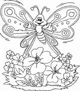 Coloring Pages Flowers Butterfly Butterflies Flower Girls Colouring Printable Kids Sheets Color Drawing Over Spring Easy Print Book Girl Getdrawings sketch template