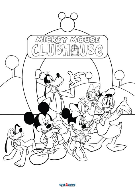printable mickey mouse clubhouse coloring pages  kids