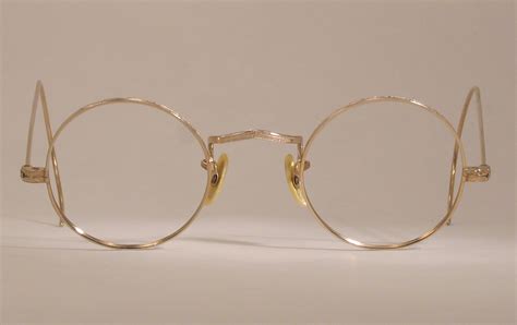 optometrist attic neo gold round wire rim antique eyeglasses