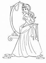 Specchio Principessa Prinzessin Espejo Colorkid Miroir Espelho Principe Cavallo Malvorlagen Princesse Jovem Joven Blume Giovane Tranquilla sketch template