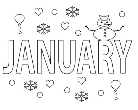 january coloring pages printable