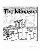 Minoan Civilizations Coloring Minoans sketch template