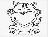 Coloring Pages Cat Valentine Valentines Animal Drawing Happy Kids Dog Heart Clipart Color Cats Animals Colouring Puppy Realisticcoloringpages Paintingvalley Drawings sketch template