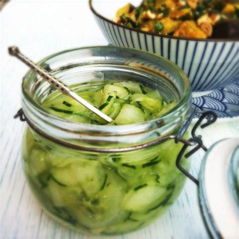 ingelegde komkommer met gember   ellen recept chutney recepten recepten