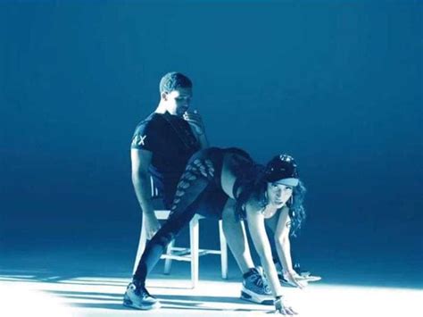 nicki minaj gives lap dance to drake in new video hindustan times