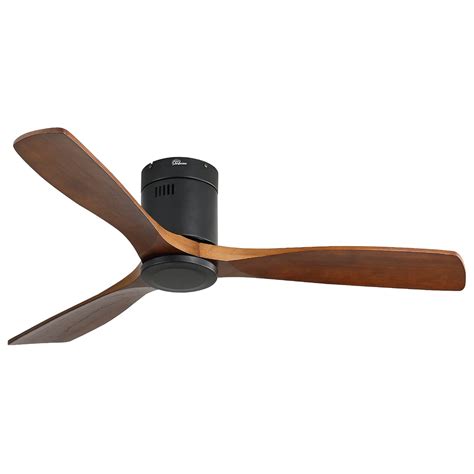 buy sofucor    profile ceiling fan  carved wood fan blade noiseless reversible dc