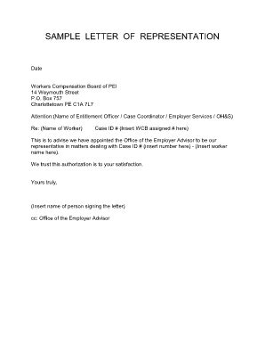 form canada workers compensation board  pei sample letter