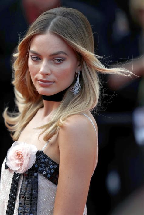 margot robbies chanel red carpet outfit  cannes  popsugar