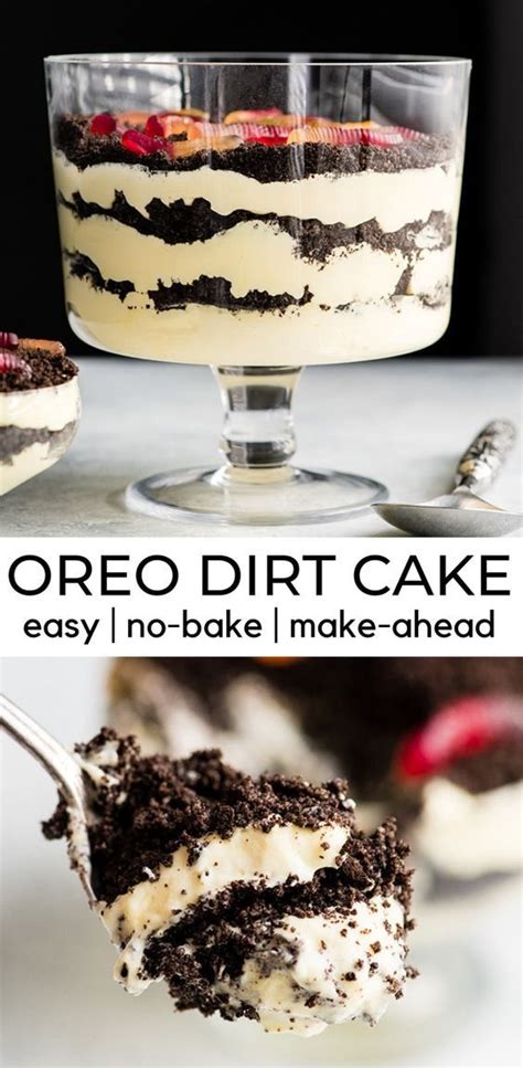 easy dirt cake recipe oreo dirt pudding     favorite