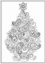 Coloring Christmas Pages Adult Mandala Tree Book Trees Colouring Dover Mandalas Creative Sheets Publications Haven Books Painting Color Printable Choose sketch template