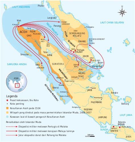 Kesultanan Kerajaan Aceh Sejarah Peninggalan Pendiri Letak Peta 