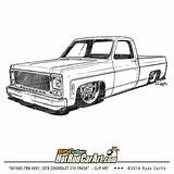 Chevy C10 Clip Truck Drawing Chevrolet 1979 Trucks Drawings Pickup Classic Squarebody Coloring Pages Old Cars Illustration Paint K10 Lowrider sketch template