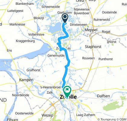 giethoorn zwolle cycling route bikemap