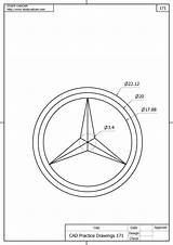 Mercedes Logo Benz Drawing Dwg Cad Solidworks Drawings Technical 3d Cars Draw Cizimokulu Logos Motor Visit Mercedesbenz Engineering Mechanical Choose sketch template