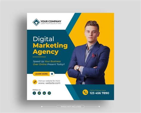 digital business marketing agency promotion social media post template   marketing