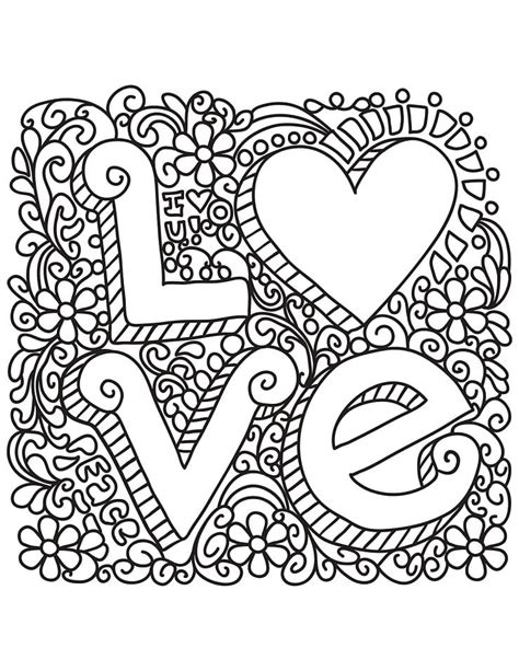 printable love coloring page  printable coloring pages  kids