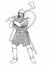 Saxon Anglo Huscarl Saxons Hastings Stamford Armor sketch template