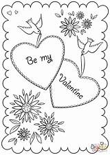 Valentine Coloring Pages Card Printable Valentines Saint St Print Cards Color Kids Happy Crafts Getcolorings Colorings Drawing Getdrawings sketch template