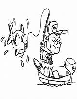 Fishing Bobber Adults Boat Coloring sketch template