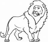 Lion Coloring Cartoon Pages Getdrawings sketch template