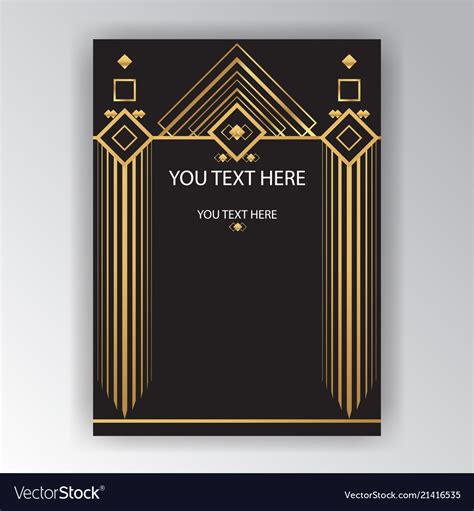 art deco page template royalty  vector image