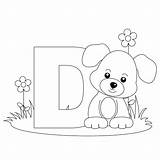 Coloring Animal Pages Alphabet Letter Dog Abc Letters Choose Board Printable Kids sketch template