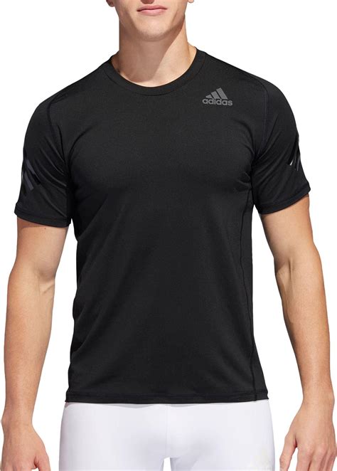 adidas alphaskin sport fitted training  shirt  black  men lyst