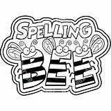 Spelling Coloring Pages Clipart Bee Getcolorings Busy Color Cartoon sketch template