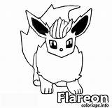 Pokemon Coloriage Flareon Printen Kleurplaten Fois Imprimé sketch template