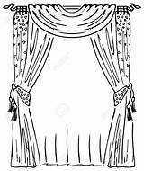 Curtains Curtain Drawing Window Coloring Pages Stage Getdrawings Paintingvalley Template sketch template