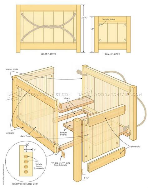 cedar planter plans woodarchivist