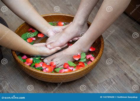 female feet  spa pedicure procedure spa foot massage massage