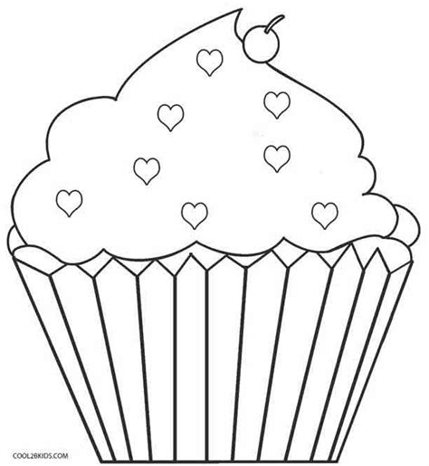 printable cupcake coloring pages  kids coolbkids birthday