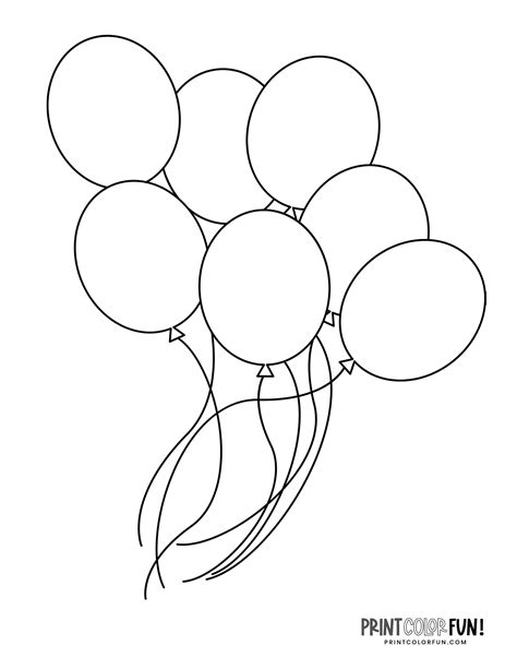 party balloon coloring pages  printcolorfuncom