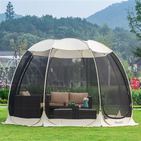 screen house tent instant outdoor canopy pop  gazebo  gray walmartcom walmartcom