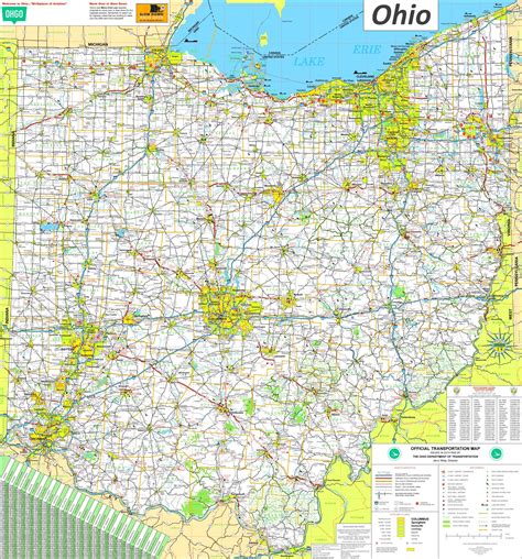 ohio county map county map  cities