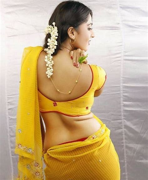 Hot Spot Pics Crazy Anushka Shetty In Yellow Saree Hot