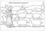 Herder Goede Schapen Tekening Gelijkenis Bijbel Bezoeken sketch template